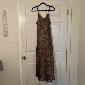 Leopard Print Slip Dress